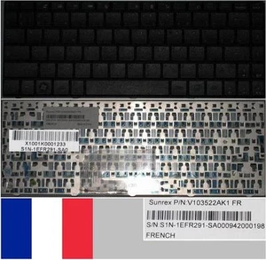 French AZERTY Keyboard MEDION MD2 MSI X-Slim V103522AK1 S1N-1EFR291-SA0 Black - Picture 1 of 1