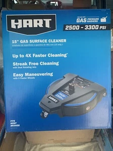 HART - New 15” Gas Surface Cleaner Pressure Washer Broom Caster 1/4” Connector - Picture 1 of 7