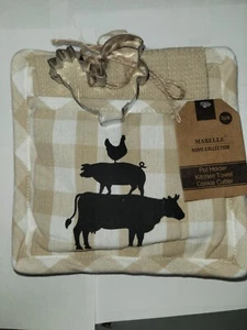 MABELLE HOME 3pk potholder, kitchen towel & cookie cutter set - Picture 1 of 4