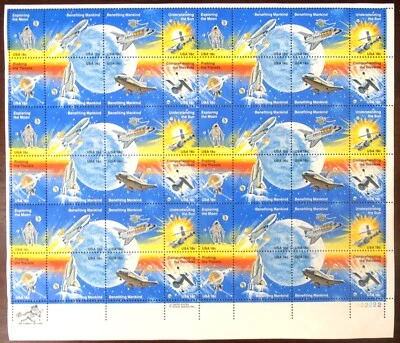 U.S.  EXPLORING THE MOON, 1981, FULL SHEET, 18C. X 48, MNH - Image 1 of 2