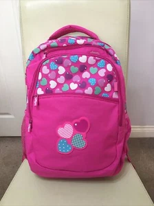Smiggle children's pink heart backpack/ rucksack - Picture 1 of 9