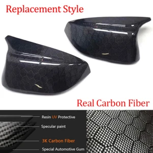 For Infiniti Q30 QX30 Q50 Q60 Honeycomb Carbon Fiber Mirror Cover Replacement jr - Bild 1 von 8