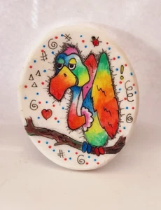 Bird WHIMSICAL Handmade painted rocks - Picture 1 of 3