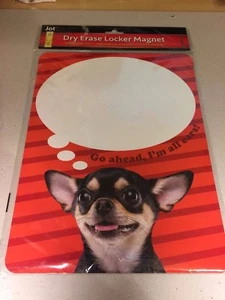 Cute! Chihuahua Dry Erase Locker Magnet - 8.5" x 11" - Picture 1 of 2