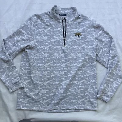 Cutter & Buck Men's Jacksonville Jaguars Camo Quarter-Zip Stretch Pullover 1/4  - Image 1 of 4