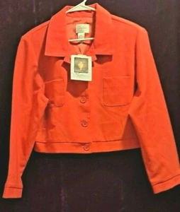 JACLYN SMITH CLASSICS SZ 16 LIGHT JACKET NEW/TAGS MELON ORANGE - Picture 1 of 4