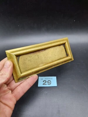 Original Victorian Brass Letterbox Slot sprung James collins 15 cm long #29 - Image 1 of 4