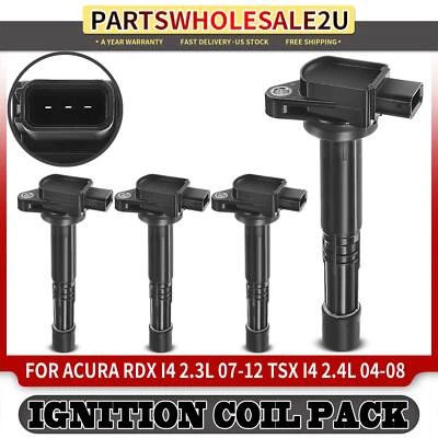 Juego de 4 bobinas de encendido para Acura RDX RSX TSX Honda Accord Civic 2006-2011 Foto 1 de 4