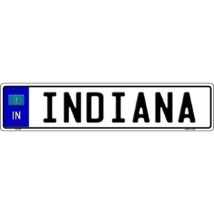 Indiana Metal European 20.5" x 4.5" License Plate Sign for Car Truck Home - Picture 1 of 1