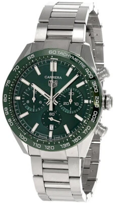 Reloj para hombre TAG HEUER Carrera CHRONO AUTOMÁTICO 44 MM esfera verde CBN2A1N.BA0643 Foto 1 de 3