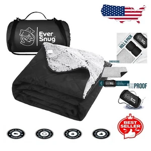 Large Waterproof Outdoor Blanket - Extra Thick Sherpa Fleece for Winter Comfort - Picture 1 of 8