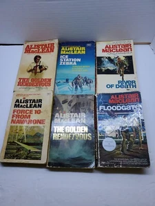 Lot of 6 Vintage Alistair Maclean Ice Station Zebra-River Death-Force 10-Floodgt - Picture 1 of 3