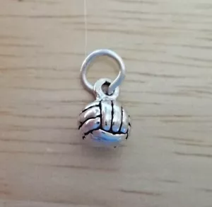 ¡Dije waterpolo de voleibol liso pequeño de plata esterlina de 5 mm! - Imagen 1 de 5