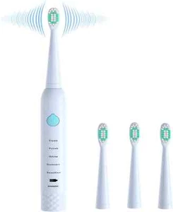 Cepillos de Dientes Electricos y Ultrasonico Portatil Recargable con 4 Cabezales - Picture 1 of 9