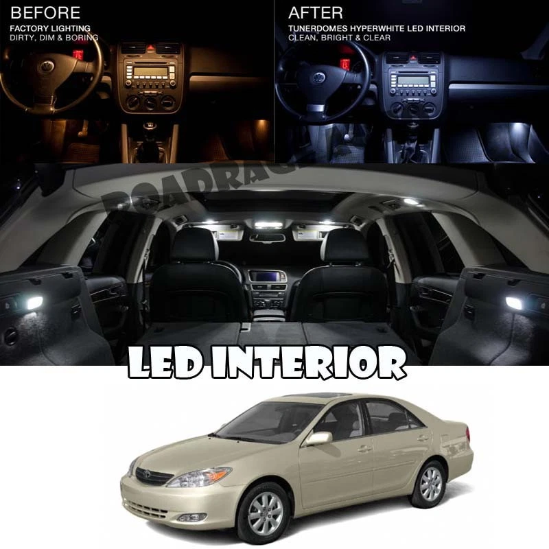 Kit de paquete de bombilla interior de xenón LED Camry para 02-06 + reversa 13 piezas Foto 1 de 1