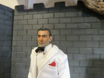 Custom painted head for James Bond/S. Connery kitbash w/ MEZCO 1/12 Casino Gomez - Image 1 of 4