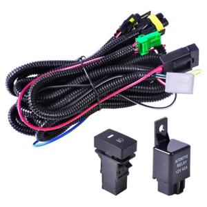 H11 H8 H16 Fog Light Lamps Wiring Harness LED Indicator Switch Kit 12V 40A Relay - Picture 1 of 7