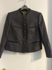 Vintage Karl Jager Wismeth Wool Jacket 36 Gray Green Euc - Picture 1 of 9