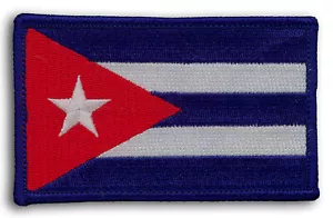 Patch Bandiera Cuba 3 1/2" x 2" Nuova - Foto 1 di 1