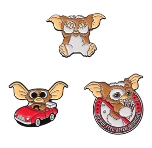 Gremlins Gizmo Pins inoffiziell 3er Set Emaille Metall Pin Anstecker Classic Film - Bild 1 von 7