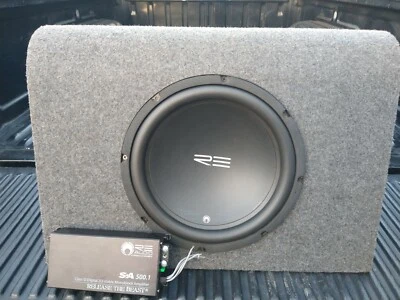 RE Audio REX12S4 v2 12" Car Subwoofer 4ohm and Monoblock Amplifier SA 500.1 Used - Image 1 of 4