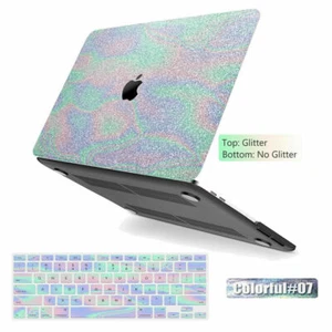 New Shinny Glitter Powder Colorful Laptop Hard Case Cover For Macbook Pro Air M2 - Picture 1 of 91