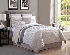 Comforter Set Home Caprice Embroidered Reversible 8 Piece Bed-in-A-Bag, King