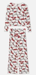 PIJAMA DE MUJER PRIMARK HELLO KITTY ACOGEDOR CÁLIDO PIJAMAS NUEVO CON ETIQUETAS TALLA XXL (2XL) - Imagen 1 de 5