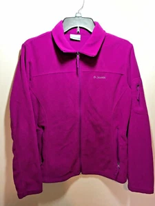 Columbia Damenjacke Fleece mit Reißverschluss Taschen rosa Größe Medium - Bild 1 von 7