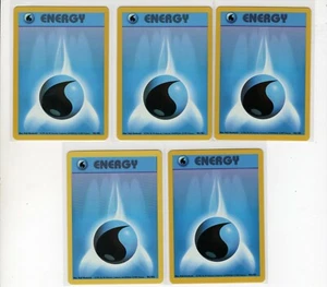 5 X JUEGO BASE ENERGÍA AGUA CARTAS POKEMON 102/102 LP - Imagen 1 de 1