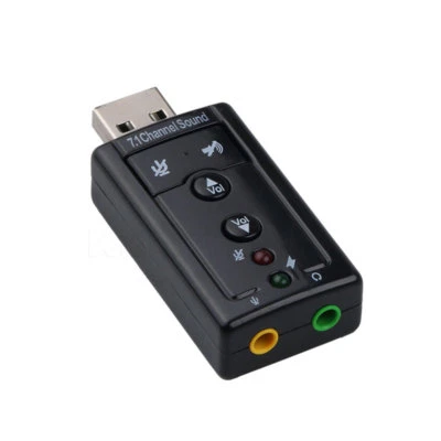 Mini USB 2.0 3D Virtual 480Mbps External 7.1 Channel Audio Sound Card Adapter - Image 1 of 4