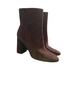 Sam Edelman Daria Blockabsatz Bootie DARIA, BRAUNES WILDLEDER/LEDER, Größe 6,5 - Bild 1 von 9