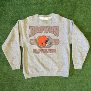 Sudadera De Colección Pro Player Cleveland Browns Cuello Redondo Para Hombre’s Gris Medio Naranja - Imagen 1 de 7