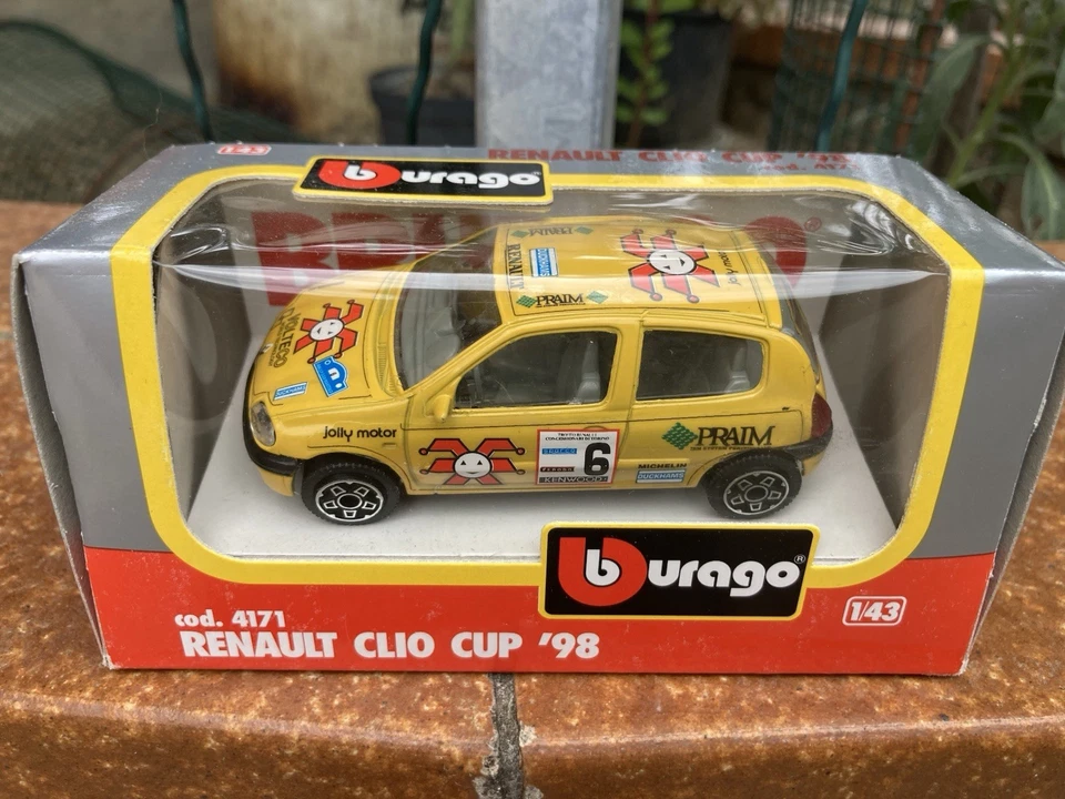 Modellino Renault Clio Cup - 1998 - Cod: 4171 - Burago Scala 1:43 - 0200 Boxed - Immagine 1 di 1