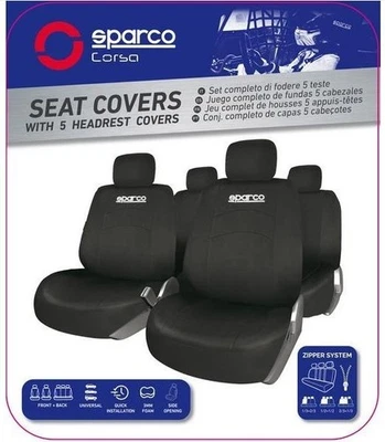 SPARCO Cubreasiento Tejido de poliéster negro - Imagen 1 de 4