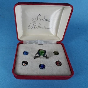 Vintage Sterling silver Interchangeable Marble Ring Sterling Reflections - Picture 1 of 7