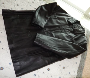 Pronto Uomo Leather Jacket Men's Large Black Lambskin Button/ Zip Coat - NEW - Bild 1 von 19
