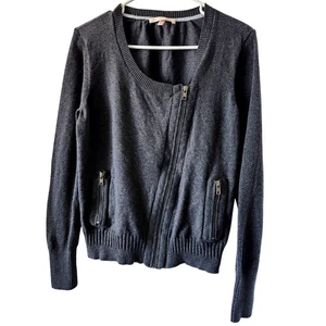 Victoria's Secret große graue Jacke Pullover mit durchgehendem Reißverschluss Off Center Cardigan - Bild 1 von 9