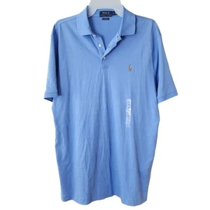 NWOT Polo Ralph Lauren Classic Flesh Pony Blue Polo Shirt Men's Medium - Picture 1 of 7