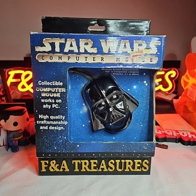 VTG NIP Star Wars Darth Vader Wired Collectible Computer Mouse Plug & Play - Image 1 of 2