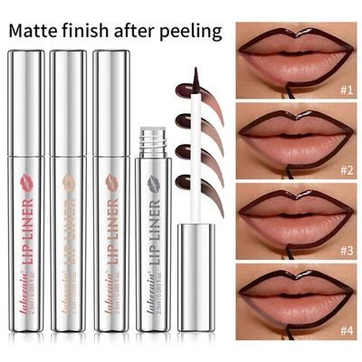 Peel-off Lip Glaze Lip Liner Tinted Lip Gloss Liquid Lipstick Lip Tattoo Beau - - Image 1 of 4