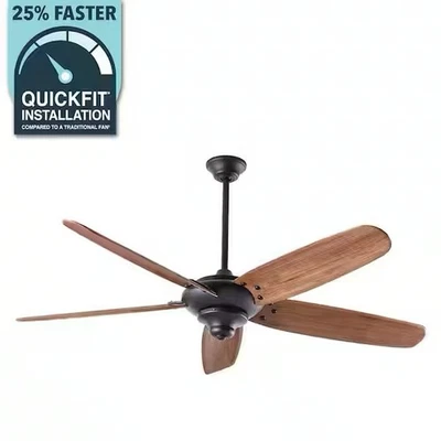 Home Decorators Collection Altura 68 in. Matte Black Ceiling Fan with Downrod - Image 1 of 4