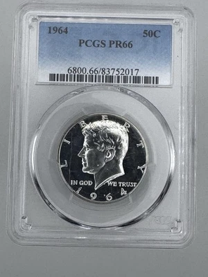 1964 Kennedy Silver Half Dollar ~ PCGS PR66 - Image 1 of 3