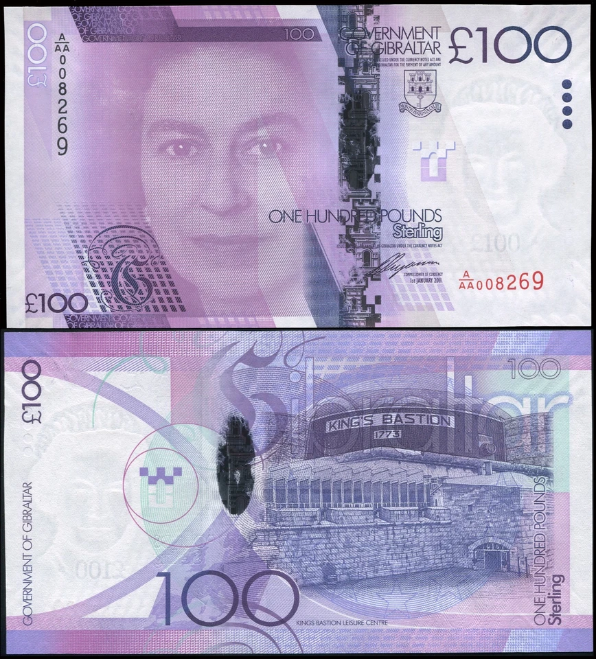 Gibraltar Banknote 100 pounds 01.01.2011 (2011) Unc Cat# P.39a - Image 1 of 1