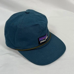 Patagonia P6 Logo Trucker Hat Blue Rope Snapback Baseball Cap One Size - Picture 1 of 11