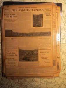 Giornale storia oro 1905 NEVADA TERRA CHE L'UOMO DIMENTICÒ RANA TORA BIG BOOM GOLDFD - Foto 1 di 2