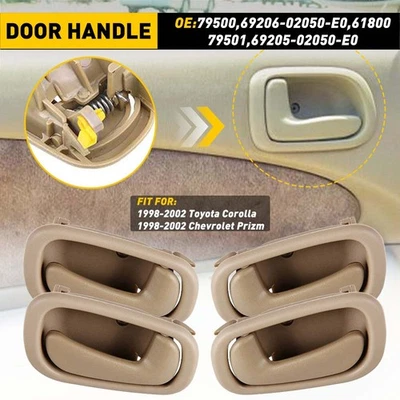 Juego de 1/2 manijas interiores de puerta izquierda derecha aptas para Toyota Corolla Chevrolet 1998-2002 Foto 1 de 4