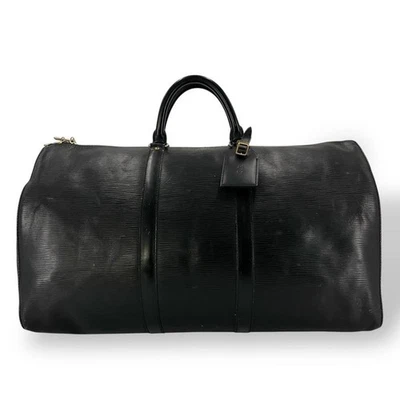Good Auth LOUIS VUITTON M42962 Epi Keepall 50 Travelling Boston Bag Black LV F/S - Image 1 of 4