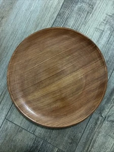 Round Brown Swirl Made In Italy 12.5” Plate - Picture 1 of 8