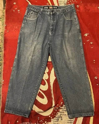 Vintage Y2k DTEK Carpenter Jeans Men’s 42x32 Blue Baggy Skater Wide Leg Grunge - Image 1 of 4